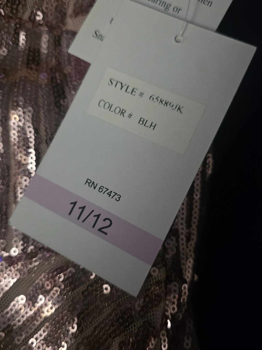 Violet Weekend Rose Gold Sequin Mermaid Dress 11 /12